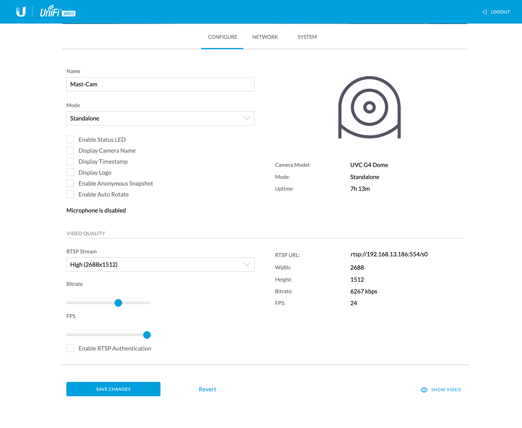 home assistant ubiquiti camera