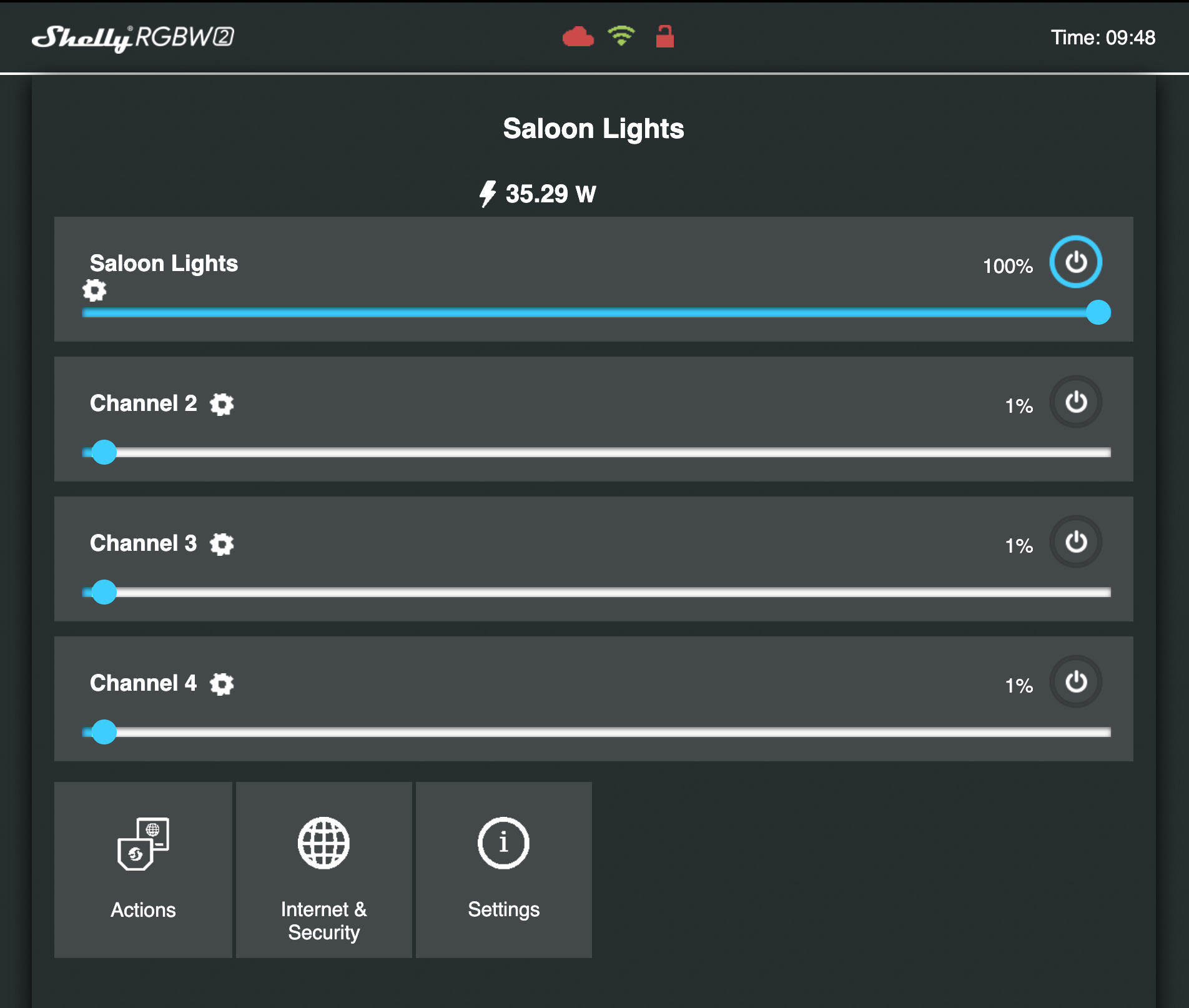 Easy smart boat lighting with Home Assistant & Shelly RGBW2